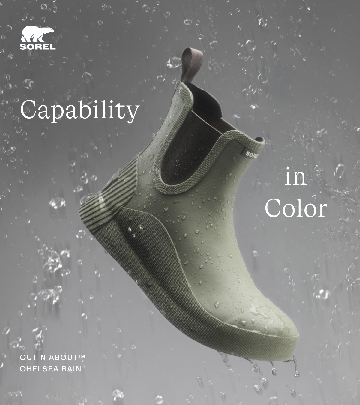 SOREL. Capability in Color. Out N About Chelsea Rain