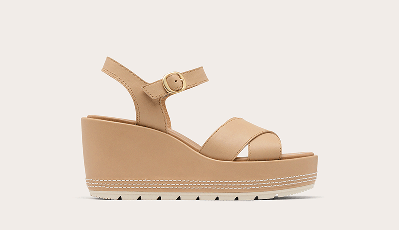 Sunpeak™ Wedge Ankle Strap Women's Sandal in Honest Beige & Chalk