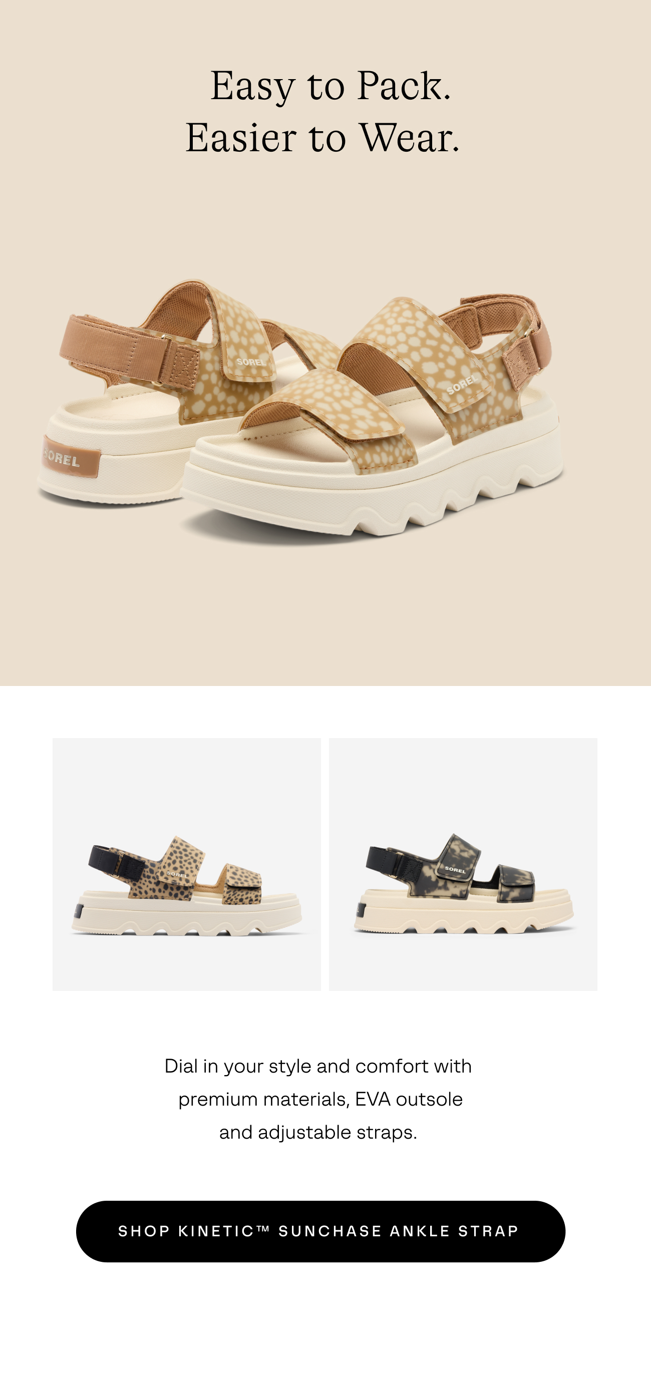 Kinetic Suncahse Sandal Feature