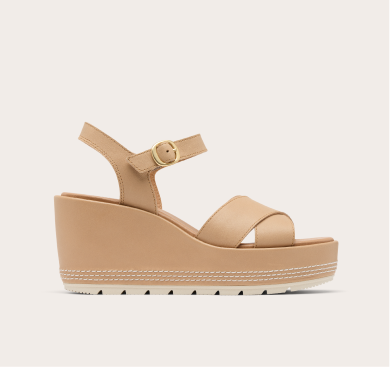 Sunpeak™ Wedge Ankle Strap - Honest Beige & Chalk