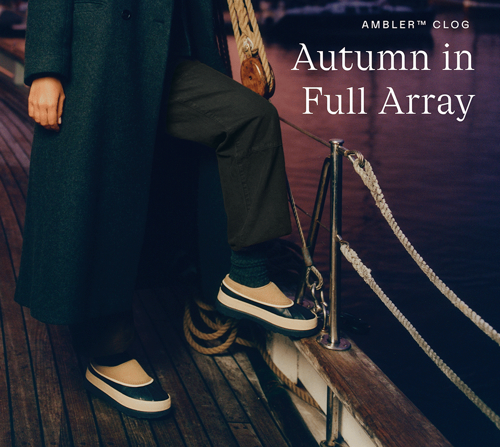 Autumn in Full Array. Ambler™ Women's Waterproof Clog - Caribou Buff & Black