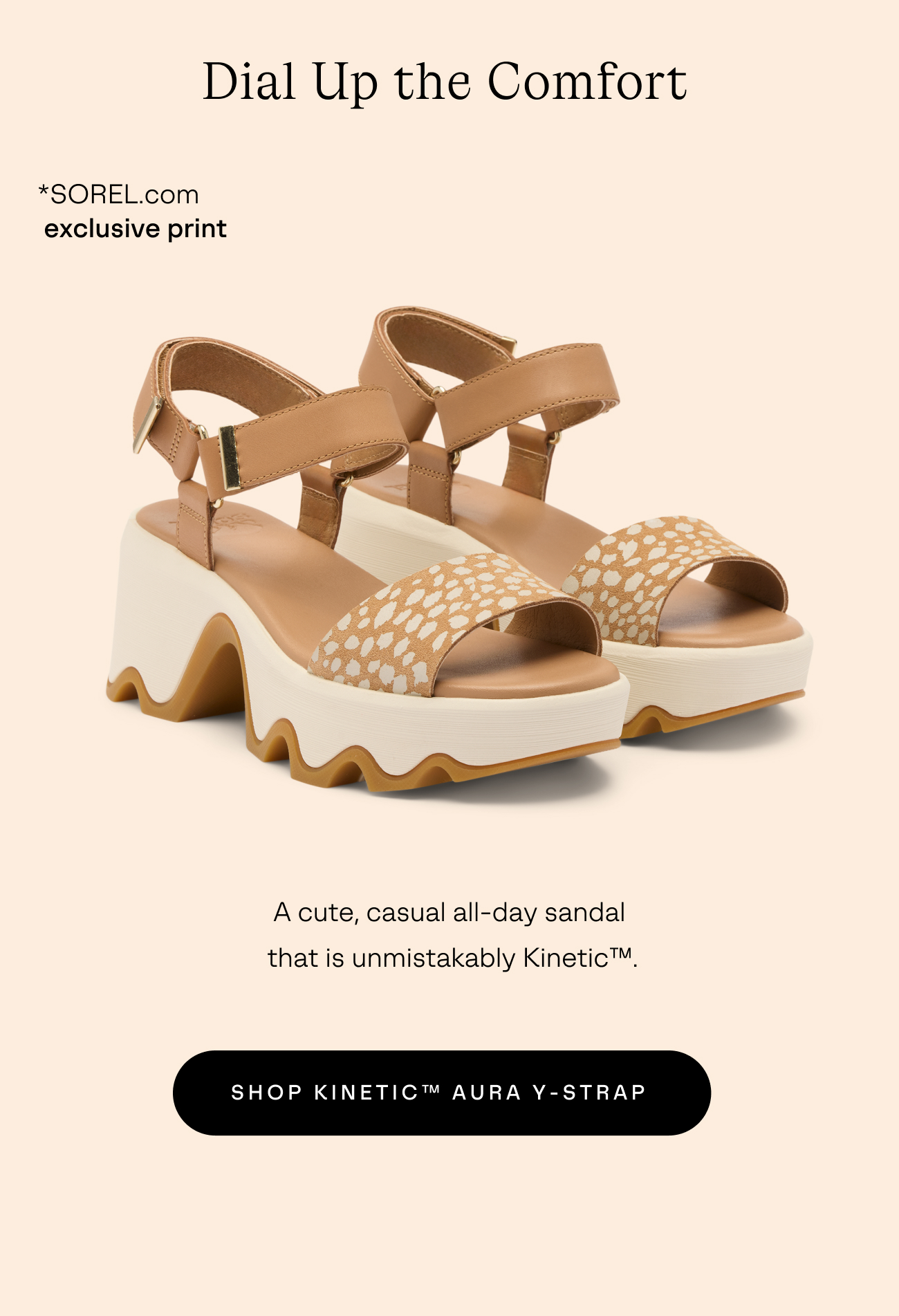 Kinetic Aura Y Strap Sandal