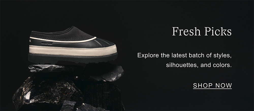 Fresh Picks Explore the latest batch of styles, silhouettes, and colors. SHOP NOW