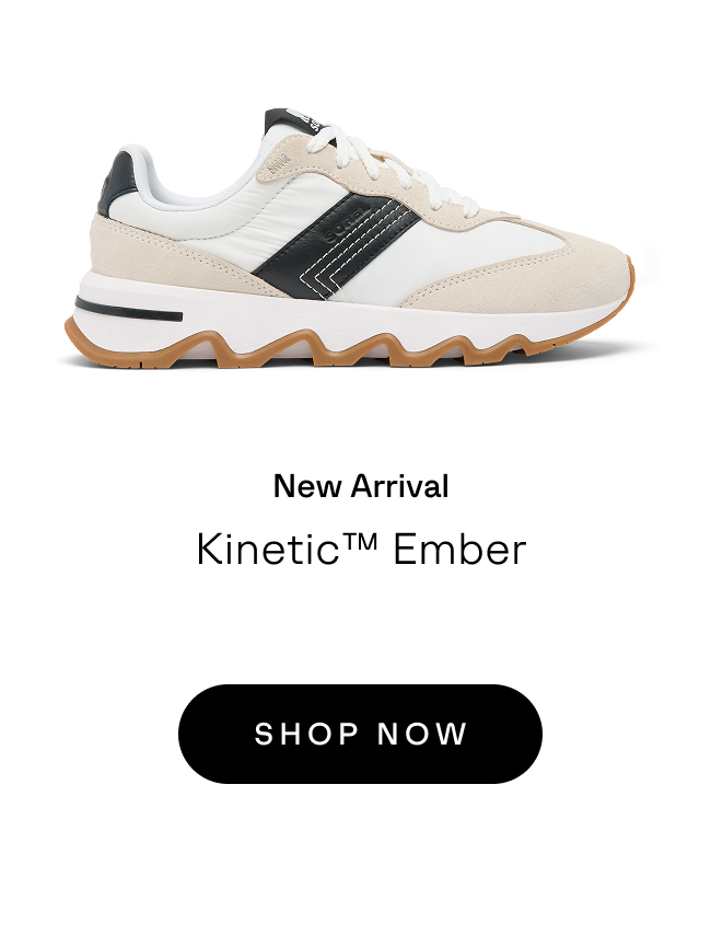 Sorel Kinetic Ember Womens Sneaker on White Background