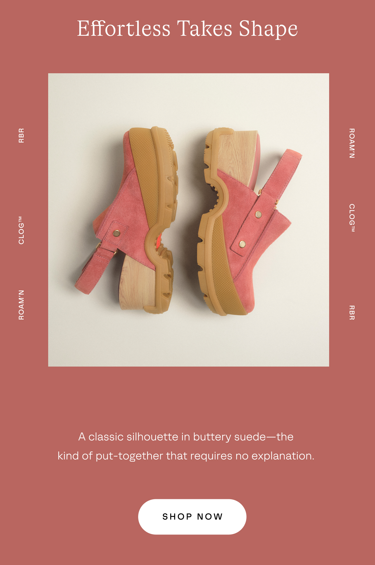 Roamn Clog RBR in Sandy Clay