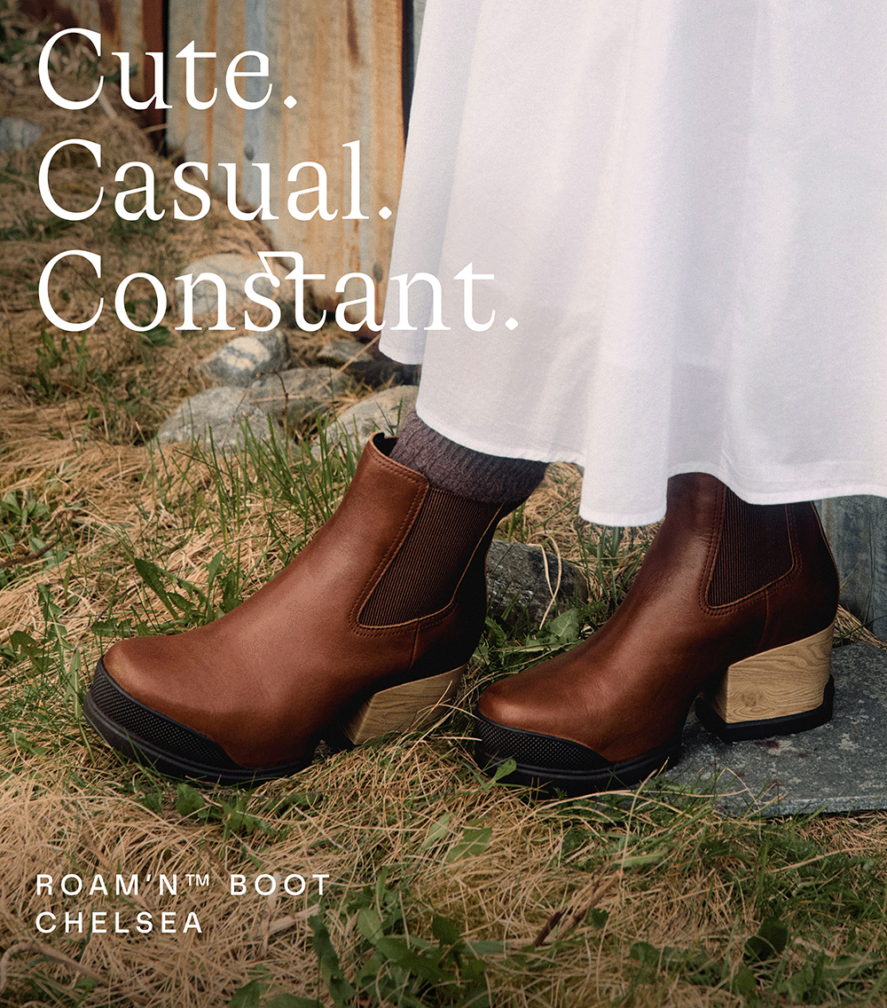 Cute. Casual. Constant. Roam'n™ Chelsea Boot in Dark Auburn & Blackened Brown