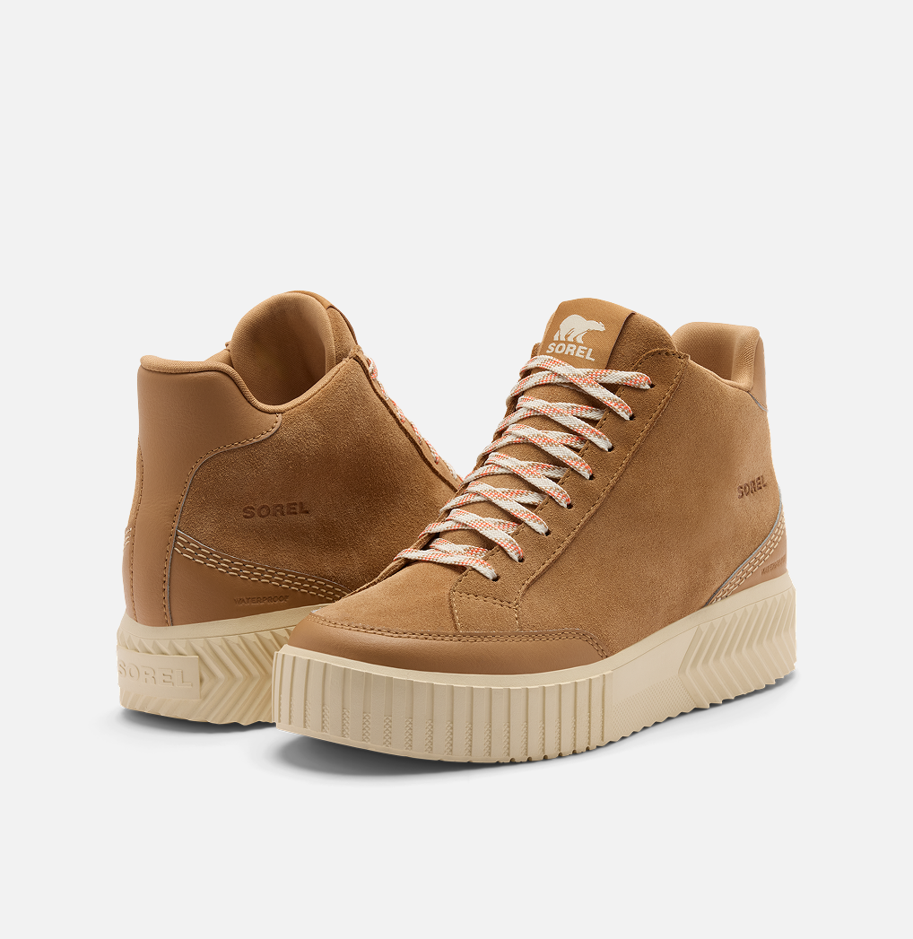 Ona Ave™ Zip Mid Women's Waterproof Sneaker - Tawny Buff & Chalk
